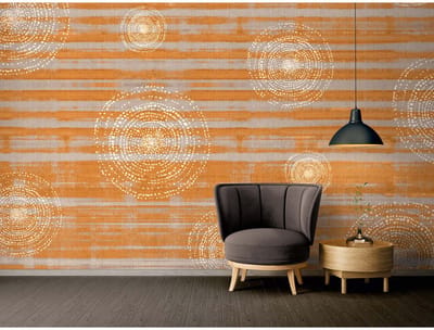 Fotobehang MassaiOrange DD116591 A.S. Création Ethnic Origin Grijs Oranje Terracotta Vlies 280 x 400 cm (4 Teile) Goedkoop fotobehang