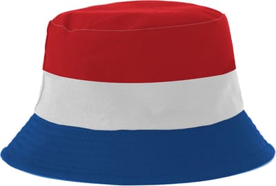 Yucka - Bucket Hat - Vissershoedje - Hoedje - Heren - Dames - Nederlandse vlag - Koningsdag - Holland - Festival accessoires - Reversible - 58 cm