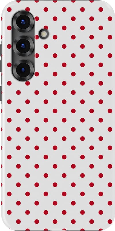 Polka Dots Hoesje Samsung Galaxy S25 Plus | Geschikt Voor Mag | Stippen Design Backcover Samsung Galaxy S25 Plus Cherry Dots