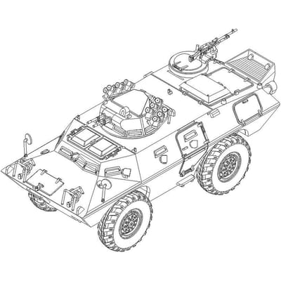 Trumpeter Modelbouwpakket Militaire voertuigen - 07440 Verbeterd product van M706 Commando Pantserwagen - Militair Voertuig Plastic - 1:72 - Modelbouw