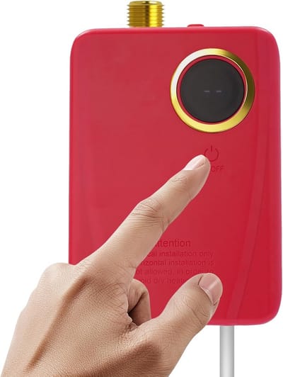Elektrische Boiler - Doorstromer Verwarming - Direct Warm Water - Intelligente Temperatuurregeling - 3500 Watt - Rood