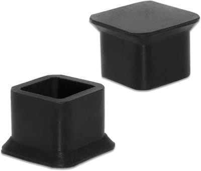Stoel Vloerbeschermers - Meubelpoten Covers - Vloeren Beschermen - Antislip Siliconen - 20mm Vierkant - Zwart