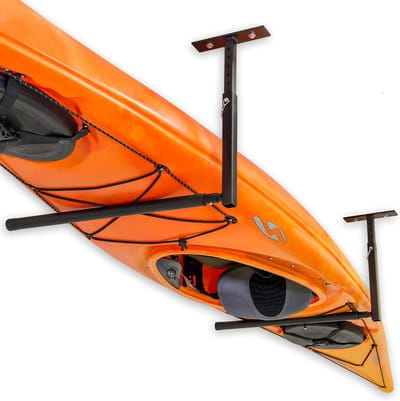 Kajak Plafondrek - Kajak Opslag - Garage Opruimen - Verstelbare Hoogte - Tot 34 kg - Oranje