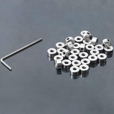 Wielstop Set - Onderdelen Vliegtuig - Modelbouw Vliegtuig - Roestvrij Staal - 30 stuks - Gegalvaniseerd