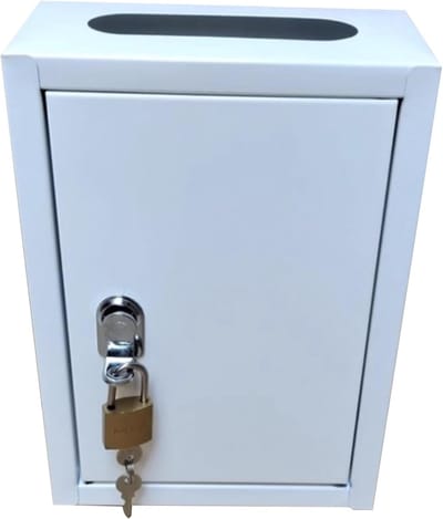 Wandbrievenbus - Afsluitbare brievenbus - Post ontvangen - Grote capaciteit - 26 x 19 x 10 cm - Wit