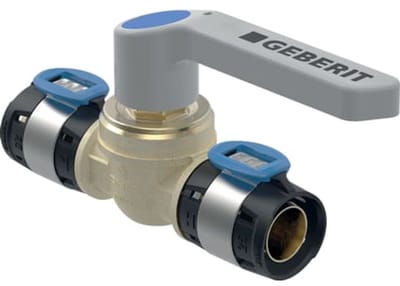 Geberit FlowFit kogelkraan met bedieningshendel, DN 25, 619.853.00.1