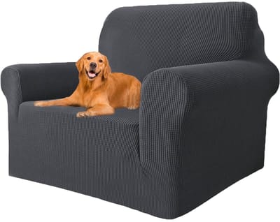 Stretch Bankhoes 1 Zit, Universele Bankhoezen Met Armleuningen, Elastische Sofahoes Voor Woonkamer, Krasbestendig Sofa Meubelhoes Voor Huisdier Vriendelijke, Donkergrijs