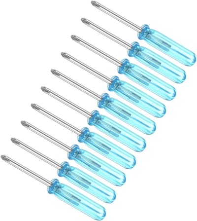 10-delige set mini kruiskopschroevendraaiers 2,0 mm voor bril, horloge en laptop