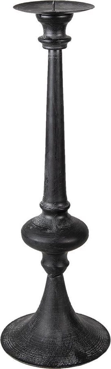 Clayre & Eef Kandelaar Ø 15x45 cm Zwart IJzer