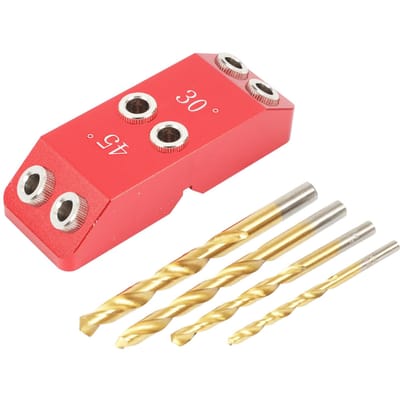 Gabarit de perçage pour vis tire-fond, 90 degrés, 3045 rouge