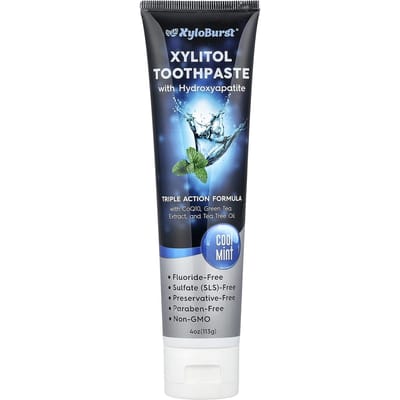 Xylitol Tandpasta met Hydroxyapatiet, Cool Mint, 113G(4 Oz)