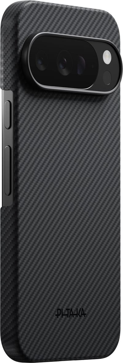 Pitaka Ultra Slim Hoesje Google Pixel 10 Pro XL – Gemaakt van Aerospace-grade Aramide Vezel – Ultralicht en Supersterk – Behoudt Originele Gevoel van de Telefoon - Zwart