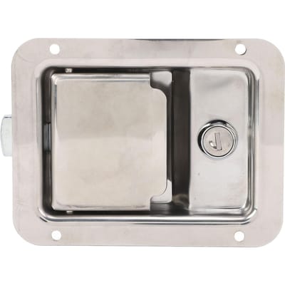 Gereedschapskist Sluiting RVS 5.5x4.3in Inbouw RV Gereedschapskist Handgreep Slot met Sleutels Pakking voor Caravan Vrachtwagen RV gray