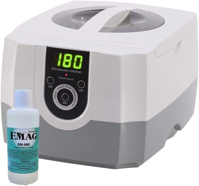 Codyson CD4800W 1.3 liter + 100ml Emag vloeistof - Ultrasoonreiniger voor huishoudelijk gebruik - Ultrasone reinigingsapparaat voor sieraden en brillen