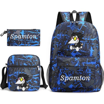 3-delige Schoolrugzakset voor Studenten Grote Capaciteit Oxford Stof Schooltas met Schouderband en Etui 3-piece set