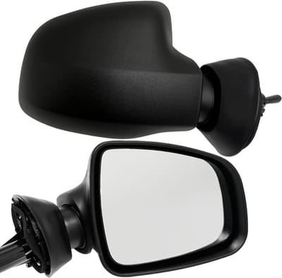 BILMAX Rechter Buitenspiegel Vervanging voor Dacia Logan MCV / Dacia Sandero 2008–2012 Handmatig Verstelbaar (Met Joystick), Zwart, Handmatig Inklapbaar (Passagierszijde)
