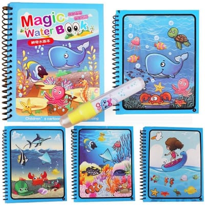 Graffiti magique pour enfants, Album d'eau pour bébé, Puzzle, éducation précoce, coloriage à la maternelle Sea