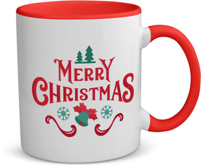 Akyol - kerst merry christmas koffiemok - theemok - rood - Kerstmis - kerst beker - winter - kerst - christmas - kerst cadeau - 350 ML inhoud