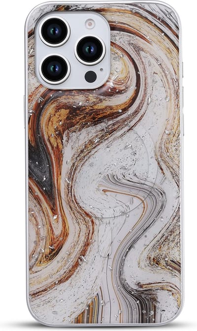 Casemania Hoesje Geschikt voor Apple iPhone 16 Pro - Wit - Marmer Back Cover met Camera Bescherming - Geschikt voor MagSafe