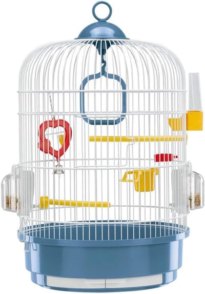 SNJY® Vogelkooi - Vogelkooien voor Binnen - Voederbak Vogels - 32.5 x 32.5 x 49 cm - Meerkleurig