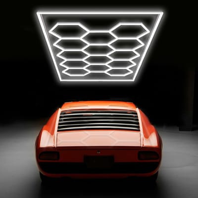 Hexagon LED Lamp - Werkplaatsverlichting Module - Ruimte Verlichten - Modulair Verlichtingssysteem - 672W Totaal Vermogen - Wit