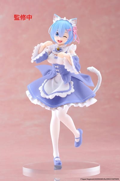 Taito Prize Re:Zero Starting Life in Another World Coreful PVC Statue Rem Cat Maid Ver. Renewal 18 cm Beeld