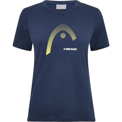 Head Dames-T-shirt met grafische print van Club Lara (Marine)