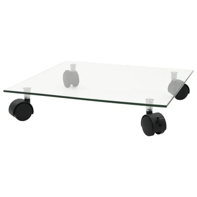 vidaXL - Plantenrollers - vierkant - 35x35 - cm - gehard - glas - 2 - st