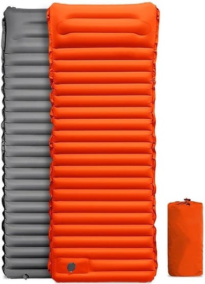 Opblaasbare Slaapmat - Kampeer Mat Kussen - Outdoor Slapen - Ultralicht Met Kussen - 10cm Dik - Groen