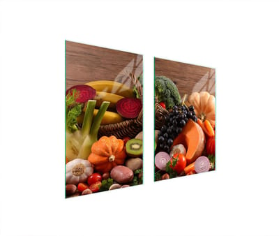 TMK ArtDeko - Serie - Glazen Beschermplaat - 65x52cm - Veelkleurig - Gehard Glas