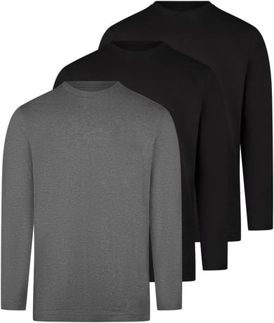 RAGMAN Heren longsleeve 3 pack Basic