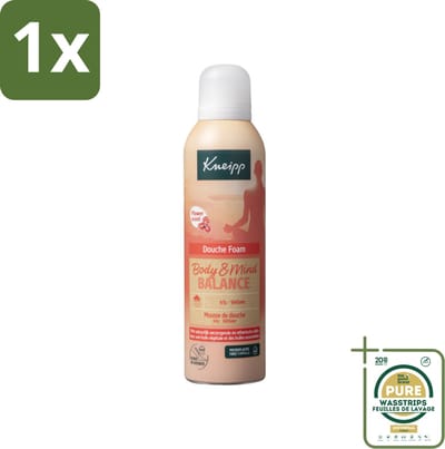 1 x Kneipp - Douche schuim - Body & Mind Balance - Iris & Vetiver - 200 ml- Douche Foam - Body And Mind Balance - Iris Extract - Vetiver Oil - Natuurlijke Schuim