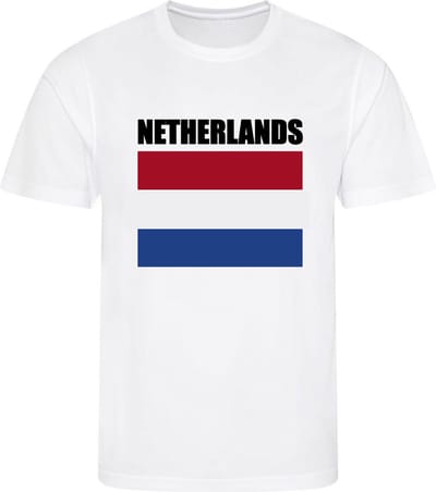 WK - Nederland - The Netherlands - T-shirt Wit - Voetbalshirt - Maat: S - Wereldkampioenschap voetbal