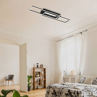 BRILONER - FRAME MID - LED plafondlamp - 40W - 4400 lm - warm wit 3000K - afzonderlijk schakelbaar - memory functie - draaibaar - IP20