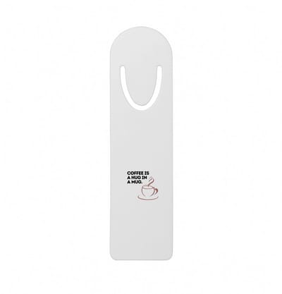 Hacebo® - coffee is a hug in a mug metalen boekenlegger - Koffie - koffie drinkers/liefhebbers - verjaardagscadeau - cadeau - kado - geschenk - verjaardag - collega's Bladwijzer boekenleggers - 12.7 cm x 3.2cm