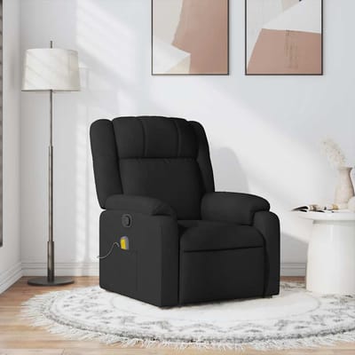 vidaXL - Massagestoel - verstelbaar - stof - zwart