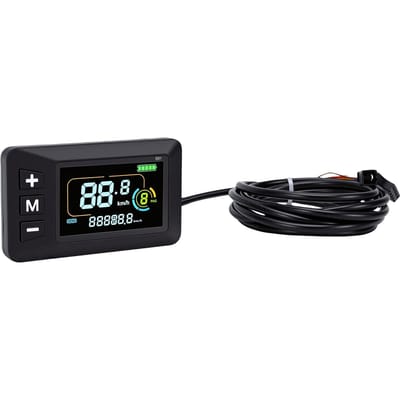 Kleurenscherm Fiets LCD Display Elektrische Fiets Display voor Elektrische Scooter Waterdicht Stuurbevestiging black