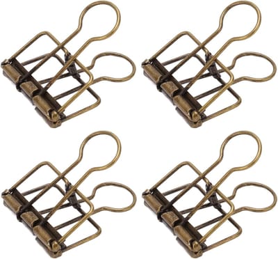 32 Mm, 50 Stks Metalen Bindclips Metalen Holle Staartclips Kleine Bindclips voor Kantoor School Thuisgebruik voor Kantoor School Thuisgebruik, 32 Mm Clips Clips, Klemmen & Ringen (Bronzen)