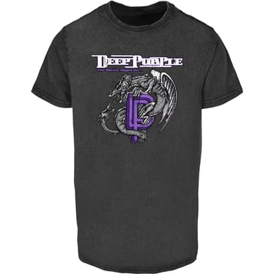 T-shirt Merchcode Deep Purple Dragon Acid Wash