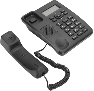 Vaste Telefoon - Huistelefoon Analoog - Thuis Gebruik - Helderheid Aanpasbaar - ABS Materiaal - Zwart