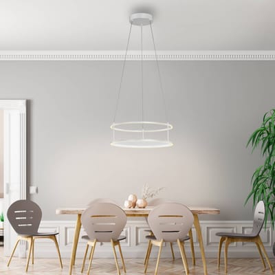 Paul Neuhaus LED hanglamp Conni, wit, Ø 50 cm