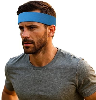 Hoofdband I Hoofdbandje I Zweetband I Zweetbandjes I Hoofd I Sportbandje I Lichtblauw