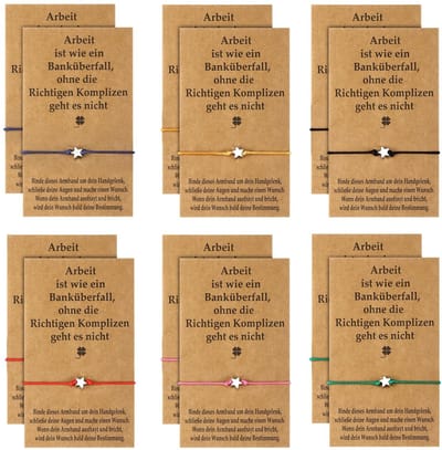 Dailygoods- Afscheidskaarten - Bedankt Kaartjes - Blanco Kaartjes - Teamwerk Armbanden - Cadeau Voor Collega's - Hoogwaardige Kwaliteit - Bedankkaarten