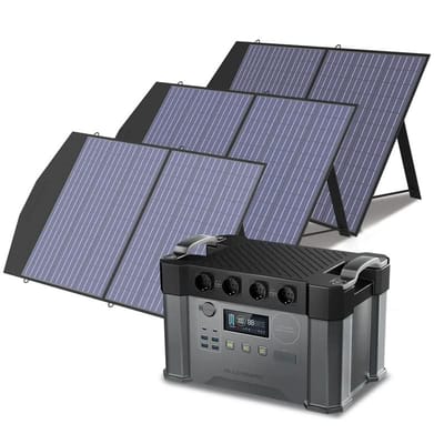 ALLPOWERS Zonnegeneratorset 2400W (S2000 Pro + SP027 100W zonnepaneel) - S2000 Pro + 3 stuks SP027 zonnepaneel 100W
