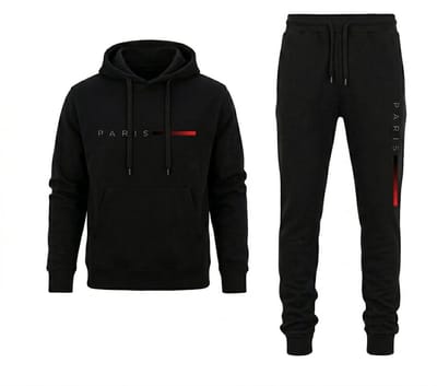 Donkerblauw fitness trainingspak heren hoodie en jogging broek sport pak met capuchon trekkoord elastische tailleband trainings set vrijetijds pak maat M