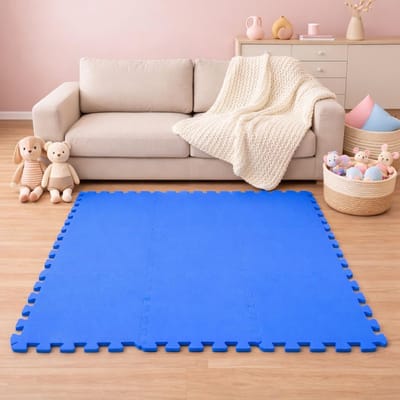 9-delige Baby Speelmat vanaf de Eerste Maand - 30x30 cm EVA Foam Tegels - Opvouwbare Kruipmat met Antislip Oppervlak - Zachte Kruipdeken en Puzzle Vloermat voor de Kinderkamer en Babykamer
