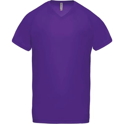 PROACT® Heren-sport-t-shirt V-hals PA476 - Violet - XS