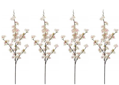 Dailygoods - NatureMan 4 stuks kunstmatige kersenbloesem bloemtakken, 109 cm hoogte nep zijde kersenbloesem boomstengels faux kersenbloemen voor thuis bruiloft tafel centerpieces vaas doe-het-zelf decor