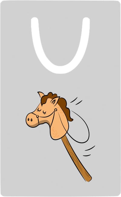 Hacebo® - Hobbypaard metalen boekenlegger - Paarden - Paarden liefhebbers - Dieren - manage - Hobbyhorse - Paardenstok Bladwijzer boekenleggers - 7.6 cm x 5cm