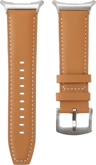 Leren bandje - geschikt voor Samsung Galaxy Watch Ultra (47mm) / Ultra 2025 (47mm) - lichtbruin